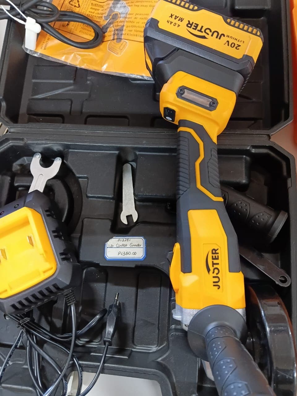 Juster 20V Cordless Angle Grinder